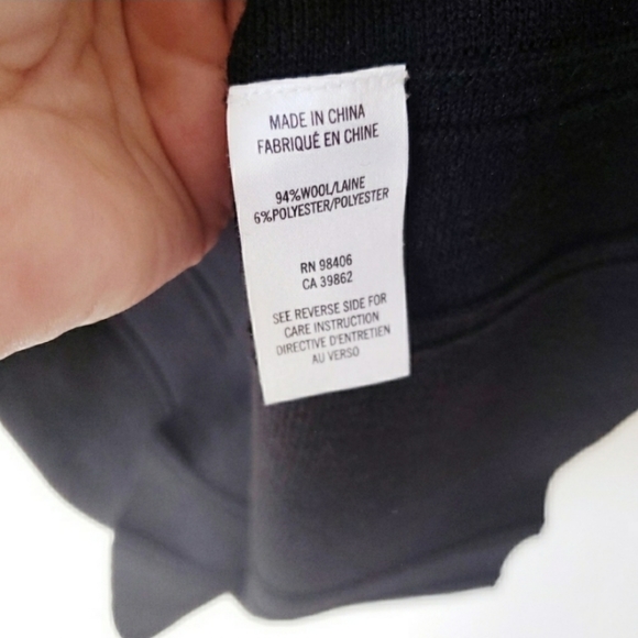 Theory Wool Knit Sweater Dress Skater Black - Picture 6 of 6